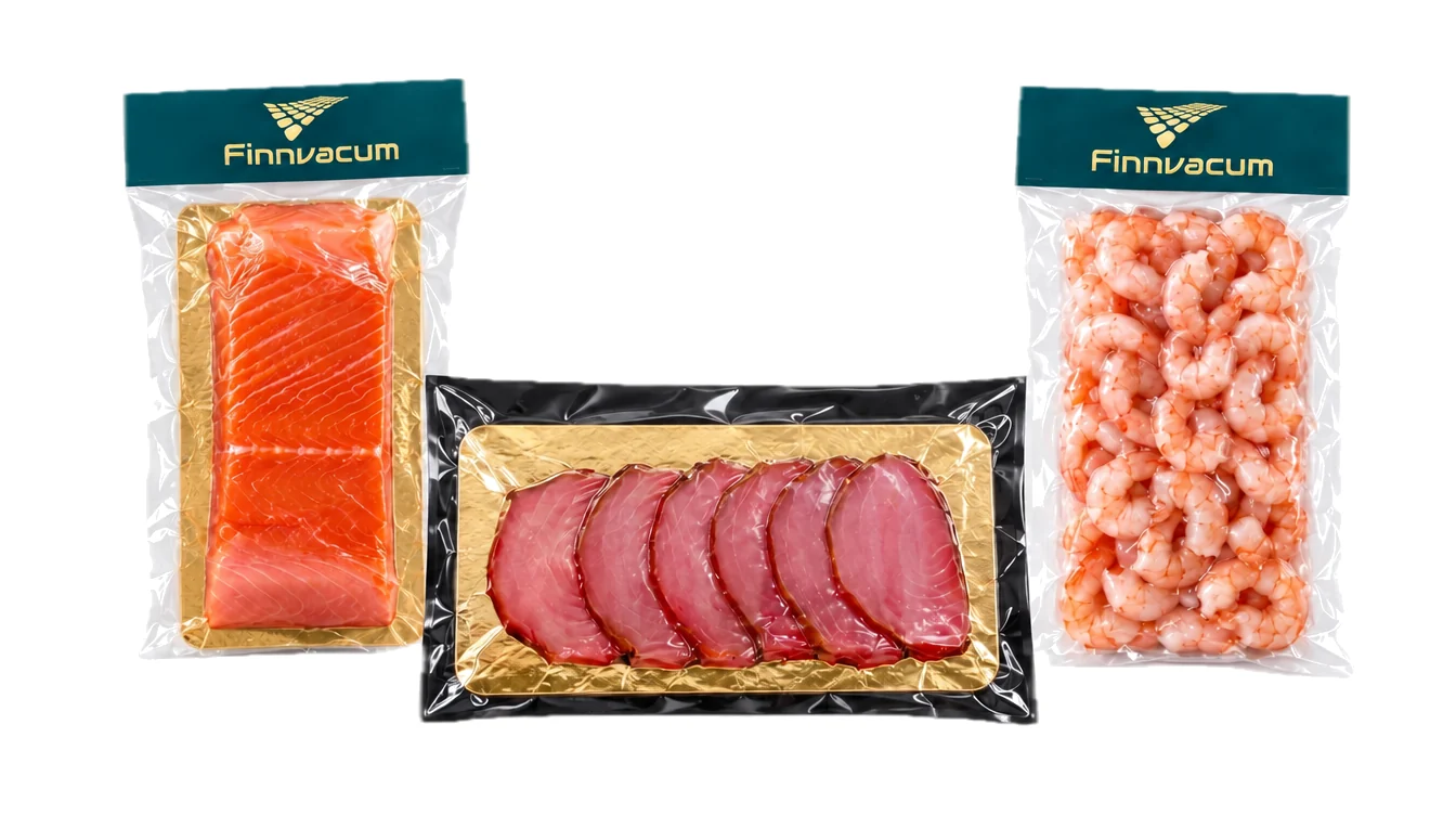 Рыба и морепродукты — в вакуумной упаковке Финнвакум