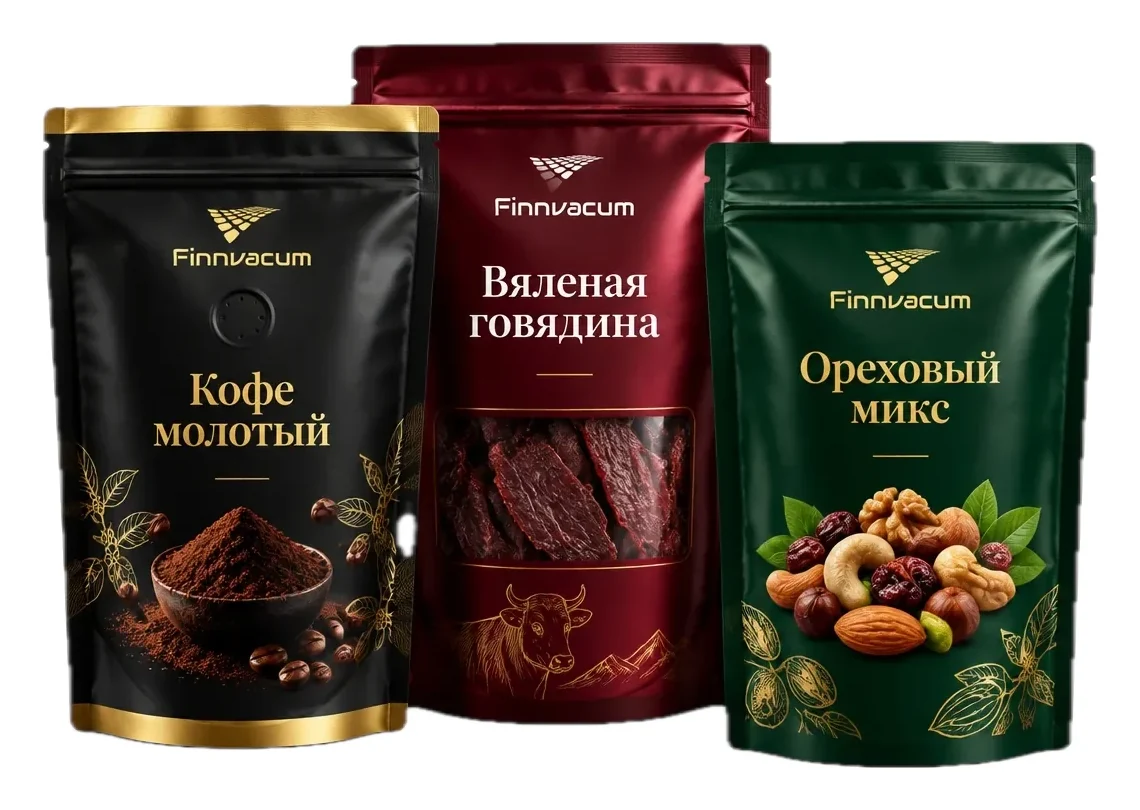 Кофе и премиум-снеки в дой-паках с печатью
